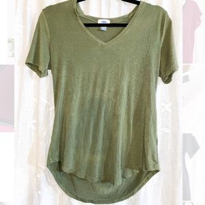 Olive green basic t shirt